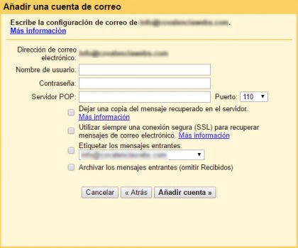 Liberar Espacio Del Hosting Configurando Tus Cuentas De Correo En Gmail Covalenciawebs